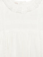 Abito battesimale per neonati Paz Rodriguez bianco con volant in pizzo con cuffia 008-153267 60 PaZ RODRIGUEZ KIDS 