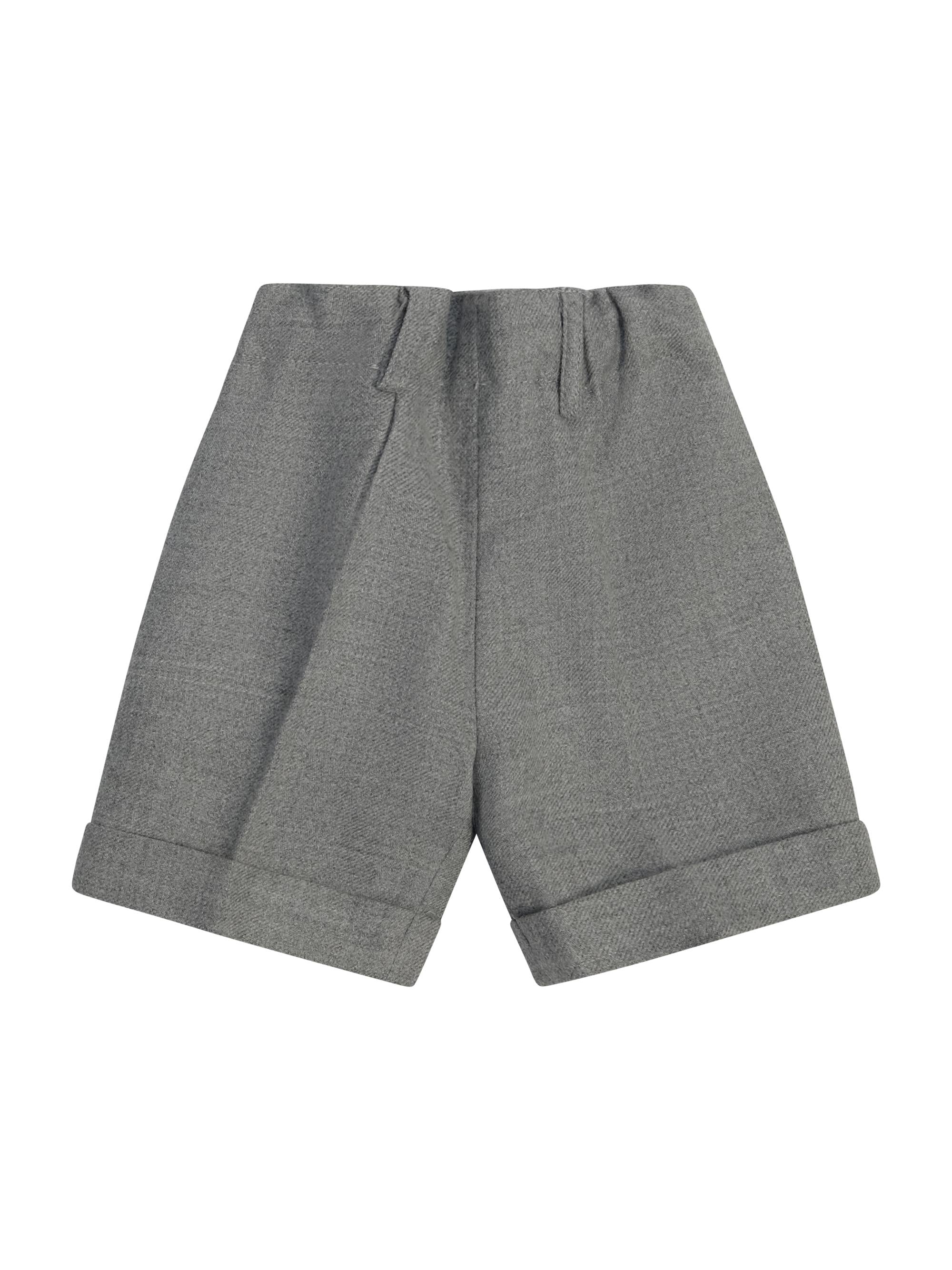 Shorts per neonato Paio Crippa grigio con passanti per cintura ULIVO 93 PAIO CRIPPA 