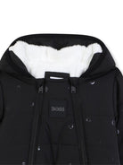 Tuta da neve per neonato Boss Kids nera con applicazione con logo J52494 09B BOSS KIDS 