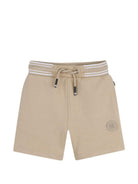 Shorts per neonato Boss Kids marrone chiaro con vita a righe J52871 249 BOSS KIDS 