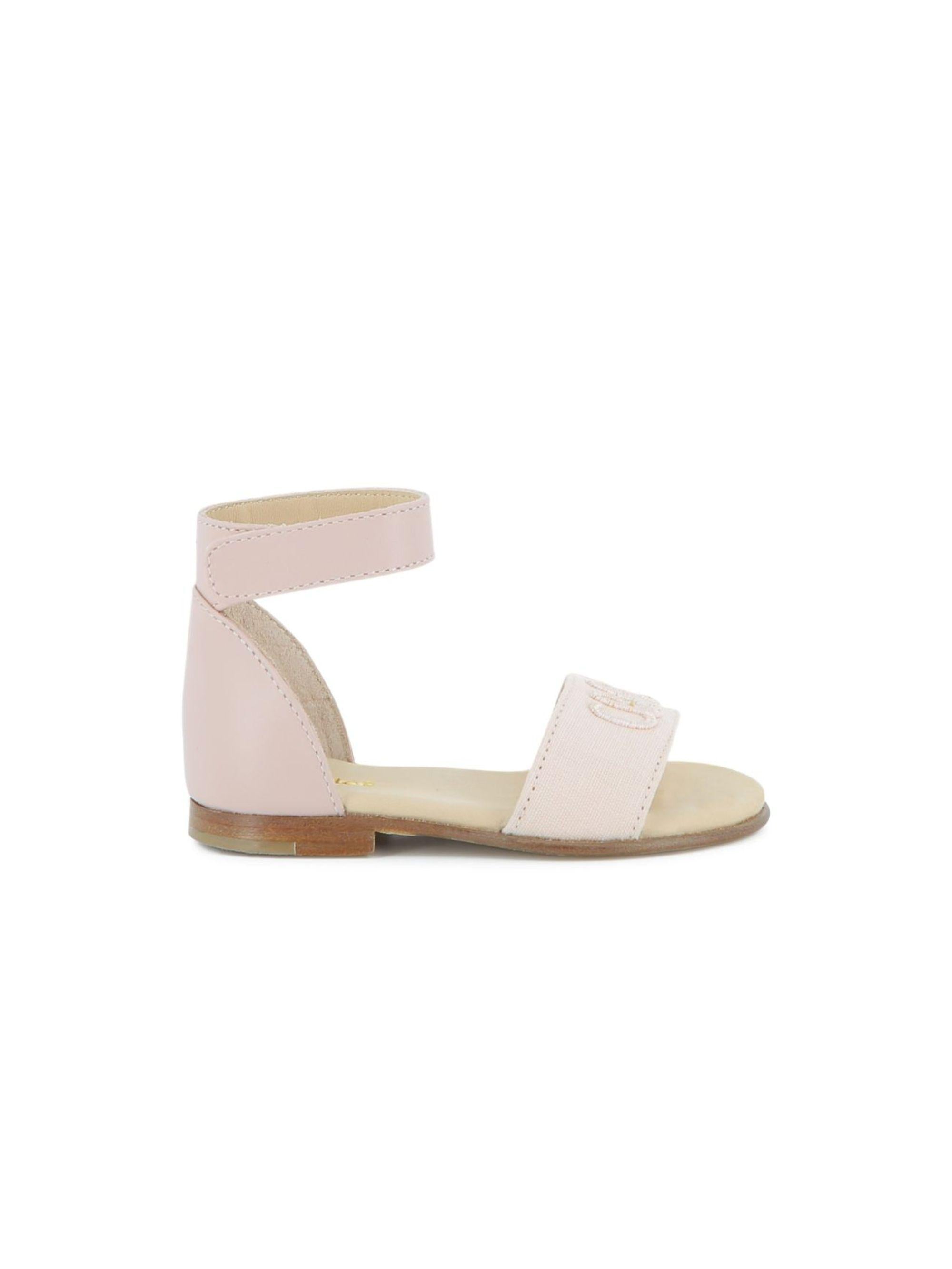 Sandali per bambina Chloé Kids rosa con ricamo C20917 46J CHLOE' KIDS 