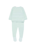 Set maglia con pantaloni per neonata Paz Rodriguez acquamarina con finitura in pizzo 103-123465 1301 PaZ RODRIGUEZ KIDS 