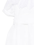 Abito per neonata Jesurum bianco con dettagli in pizzo sangallo REZZONICO C/COLLO BIANCO JESURUM KIDS 