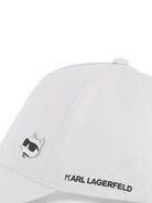 Berretto per bambini Karl Lagerfeld Kids bianco con dettaglio gatto Z31196 10P KARL LAGERFELD KIDS 