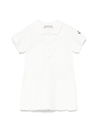 Abito per neonata Moncler Enfant bianco con gonna plissettata K19518I0000689AL2 034 MONCLER KIDS 