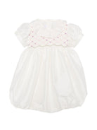 Abito per neonata Mariella Ferrari bianco con colletto a balze PLV20 070 MARIELLA FERRARI KIDS 