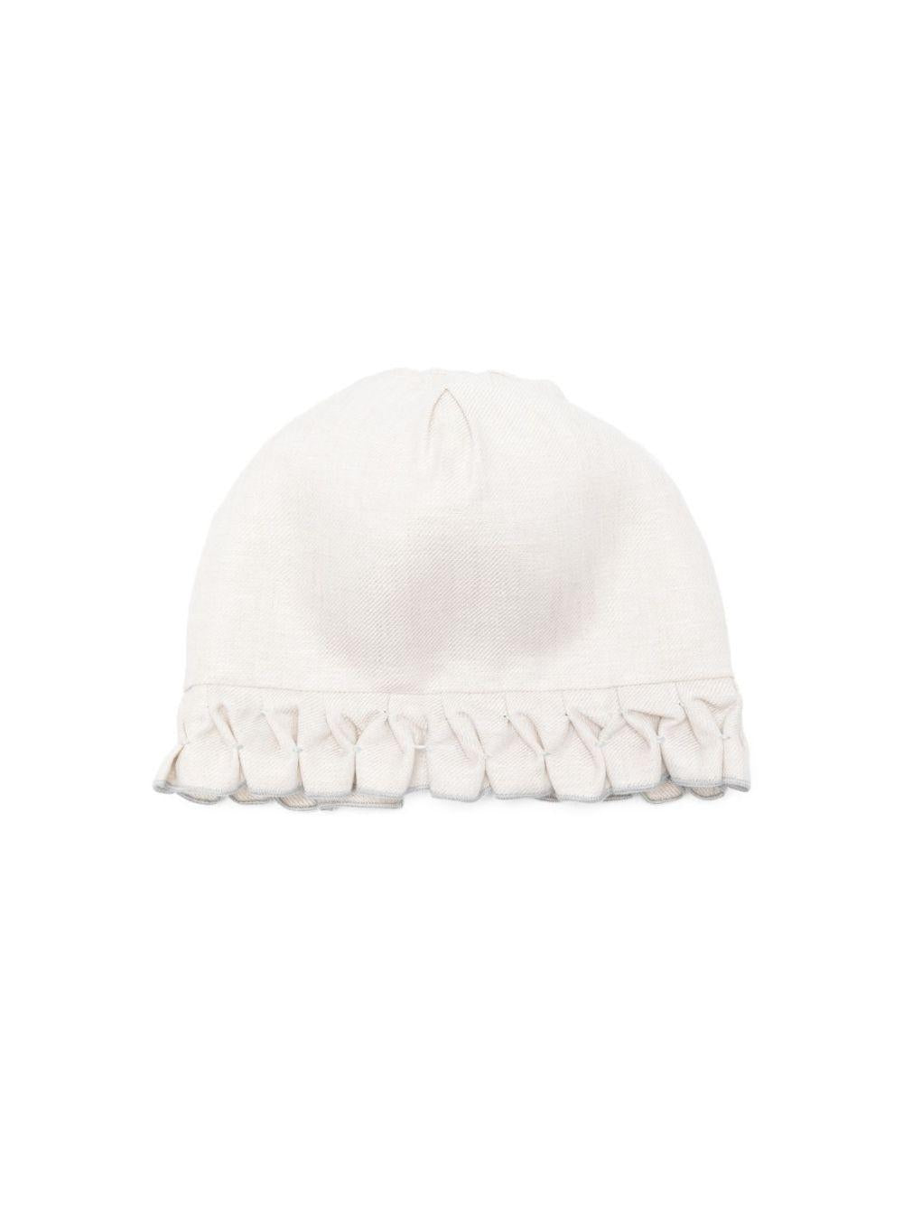 Cappello per neonati La Stupenderia beige con chiusura con lacci 2CBCP50 D12AZZ LA STUPENDERIA KIDS 