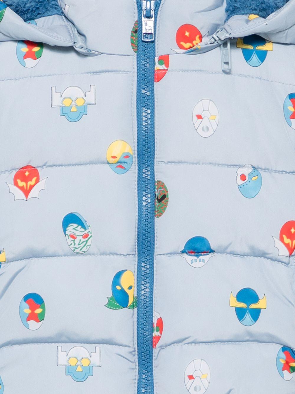 Giubbino per neonato Stella McCartney Kids azzurro con stampa grafica all-over TZ2307 Z4031 61EMC STELLA McCARTNEY KIDS 