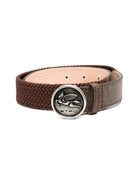 Cintura per bambino Etro Kids marrone con fibbia con Pegaso GX0P21 B0082 999 ETRO KIDS 