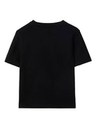 T-shirt per bambino Burberry Kids nero con toppa a quadri Vintage Check 8096554 A1189 BURBERRY KIDS 