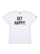 T-shirt con stampa per bambina Moschino Kids bianco con orlo dritto HAV0GQLAA43 10101 MOSCHINO KIDS 
