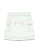 Minigonna denim per bambina Palm Angels Kids verde con passanti PGCU005S25FAB001 513B PALM ANGELS KIDS 