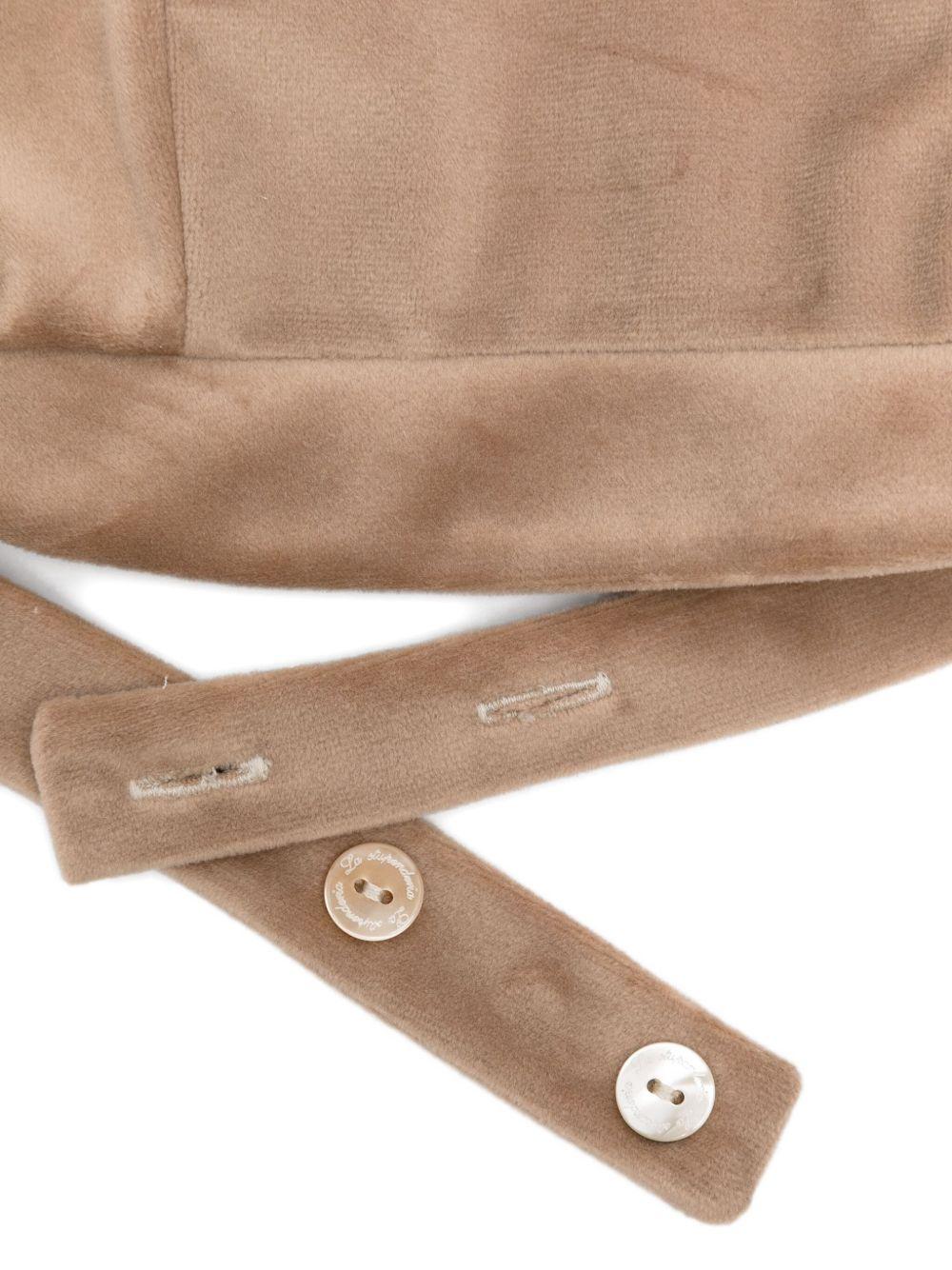 Cappello a bottone La Stupenderia beige con chiusura a bottoni 1CBCP01 V23 LA STUPENDERIA KIDS 
