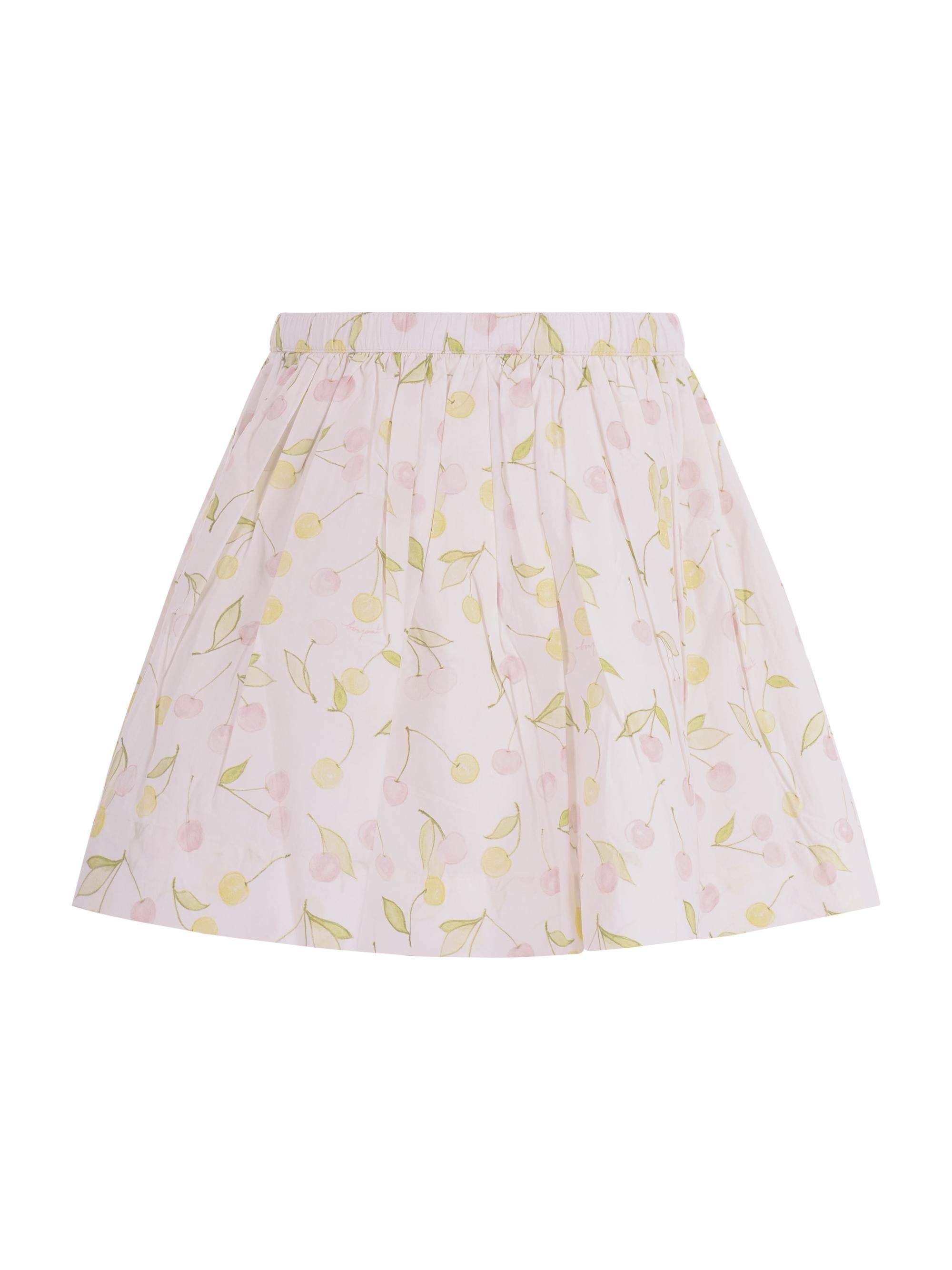 Gonna per bambina Bonpoint bianca con stampa ciliegie all-over S06GSKW00003 625 BONPOINT 