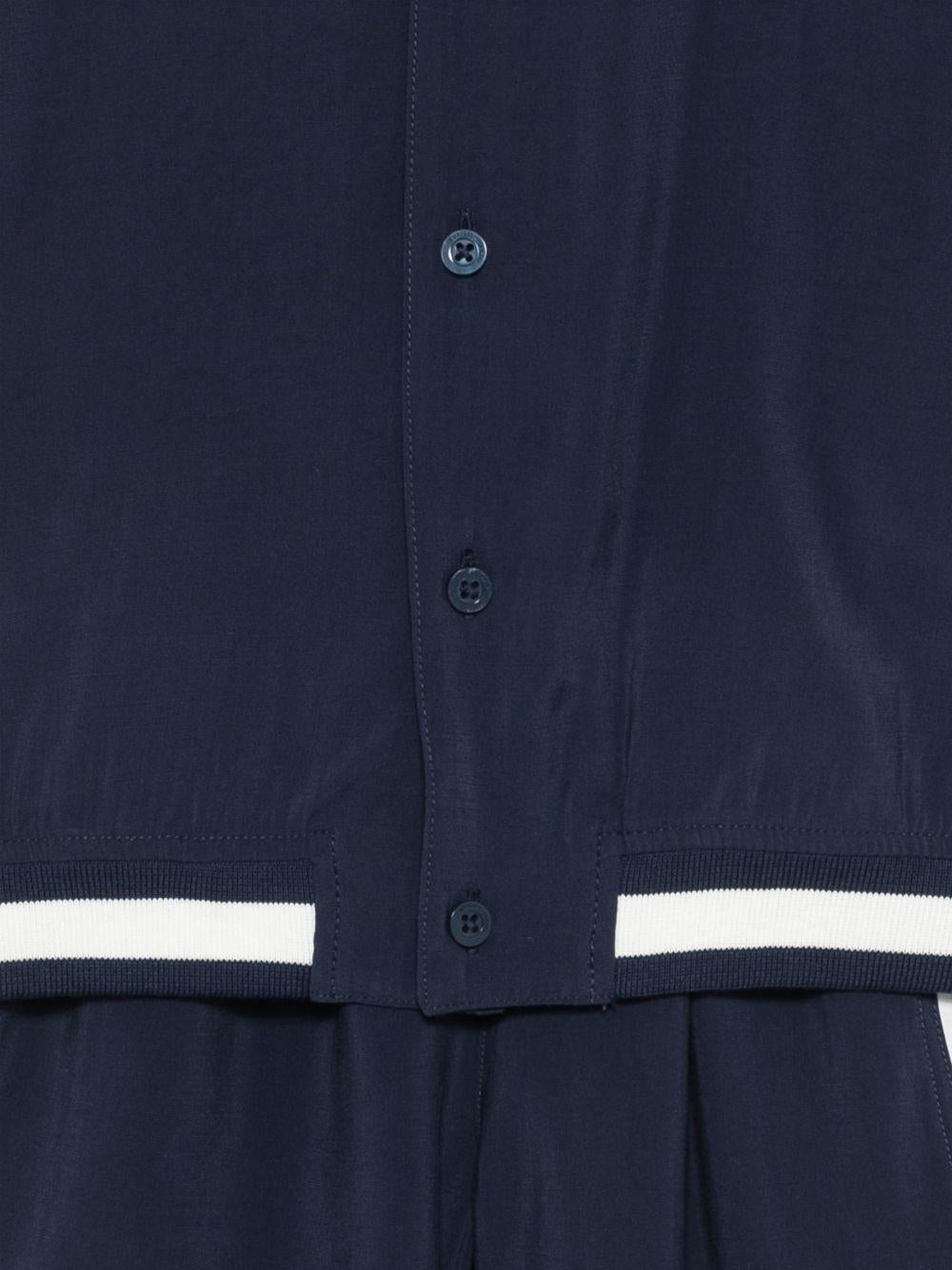 Set due pezzi per bambino Emporio Armani blu scuro con logo ricamato EB001042 AF20699 MB569 EMPORIO ARMANI KIDS 