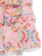Gonna con stampa floreale per bambina Versace Kids rosa con cerniera 10191141A13297 5PC00 VERSACE KIDS 