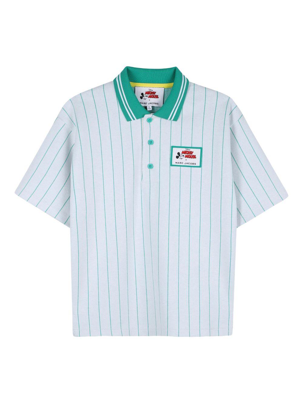 T-shirt per bambino The Marc Jacobs x Disney verde chiaro con motivo a righe W60777 126 THE MARC JACOBS KIDS 