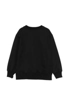 Felpa per bambini Moschino Kids nera con stampa grafica HNF099LCA94 60100 MOSCHINO KIDS 