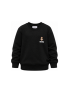 Felpa per bambini Moschino Kids nera con ricamo Teddy bear HUF0A9LCA40 60100 MOSCHINO KIDS 