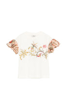 T-shirt per neonata ETRO KIDS bianca con stampa grafica GY8A51 Z3672 105 ETRO KIDS 