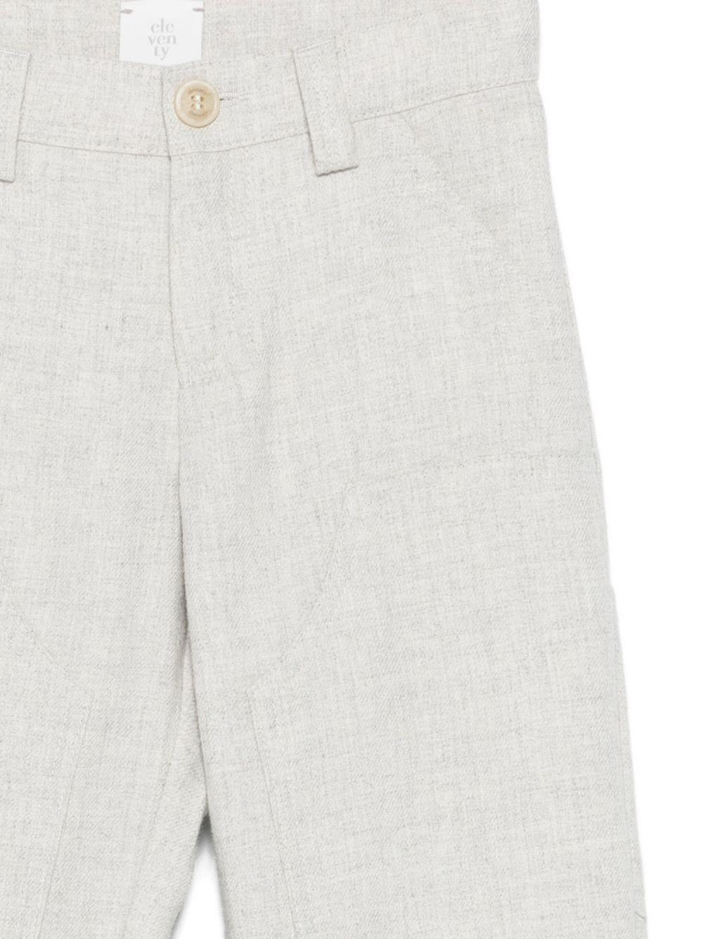 Pantaloni per bambino Eleventy Kids grigi con tasche posteriori applicate EX6P50 I0233 800 ELEVENTY KIDS 