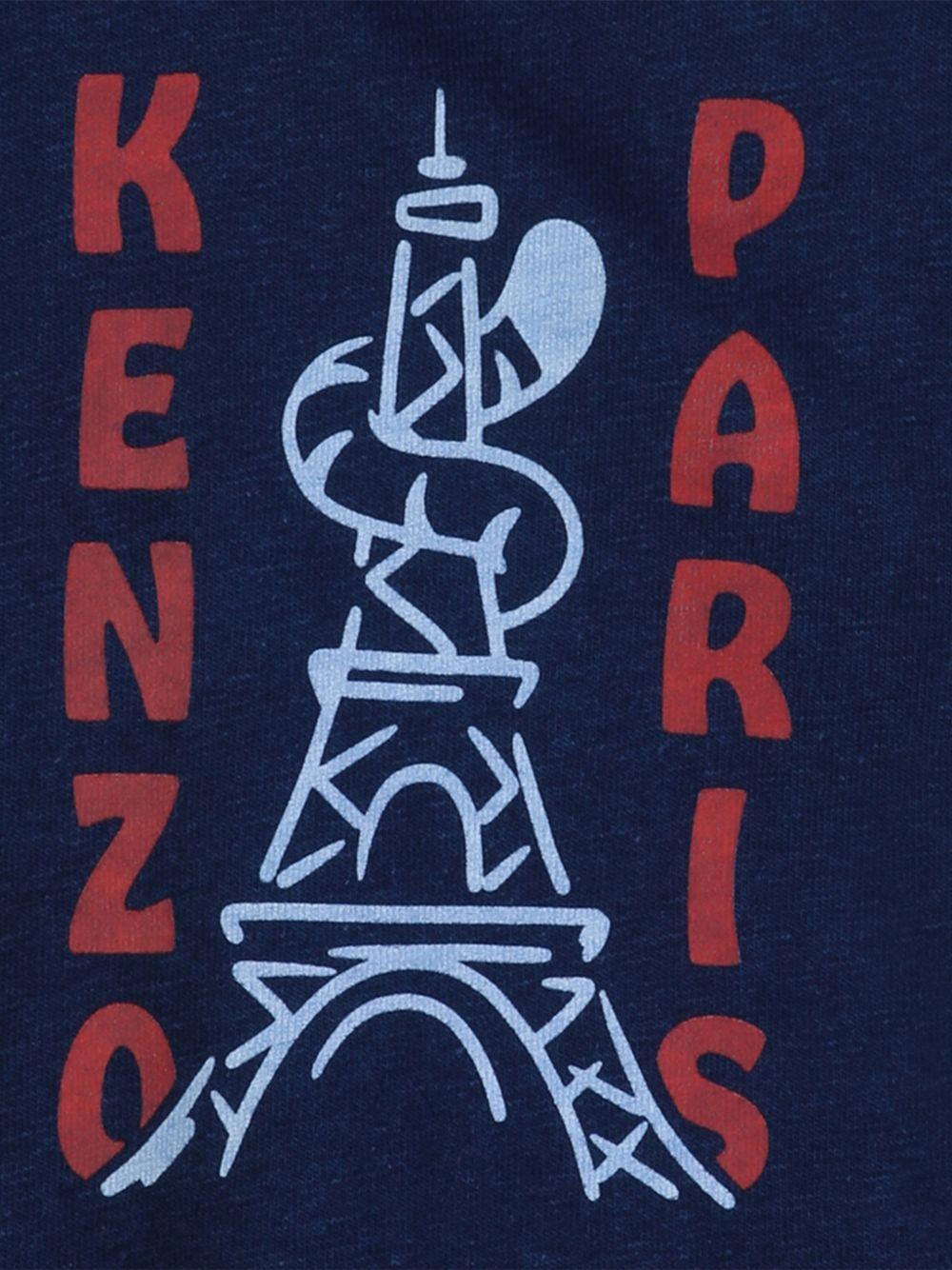 T-shirt per neonato Kenzo Kids blu con dettaglio stampa K61714 84N KENZO KIDS 