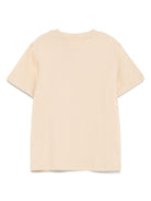 T-shirt per bambino Hugo Kids beige con logo sul davanti G00572 249 Hugo 