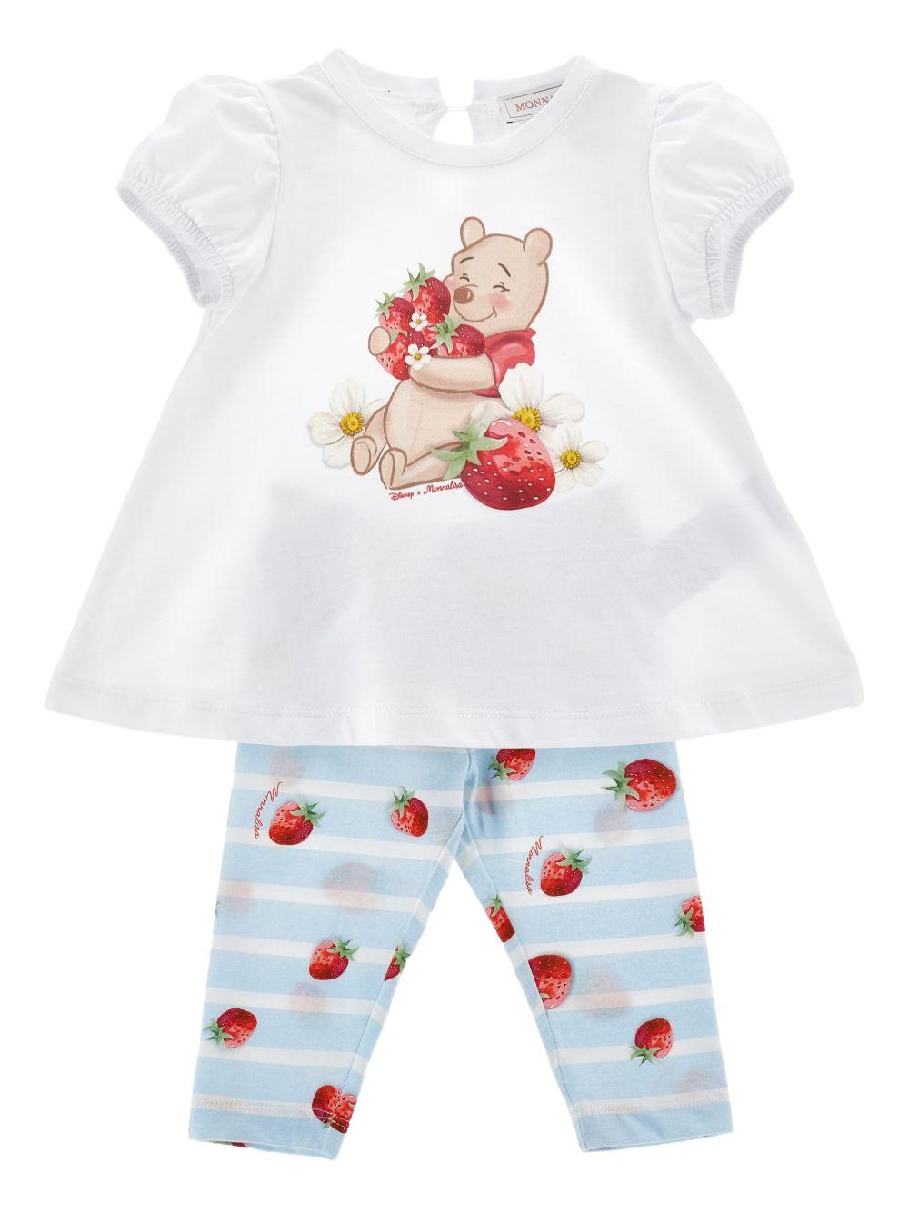Set t-shirt e leggings per bambina Monnalisa Kids bianco con motivo Winnie The Pooh 31G504 7206 9952 MONNALISA KIDS 