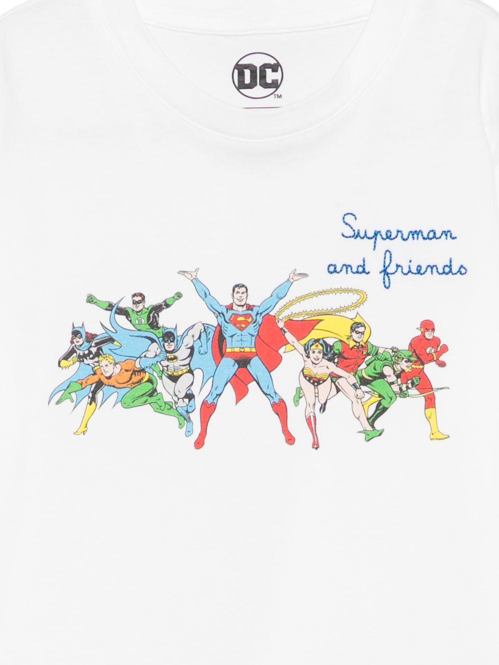 T-shirt per bambino MC2 Saint Barth Kids bianca con stampa supereroi DNV0001 03764L MC2 ST. BARTH KIDS 