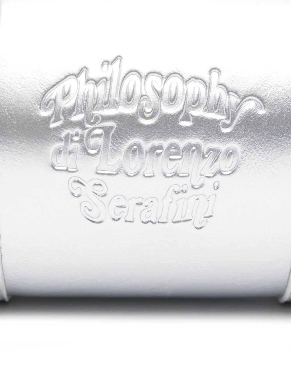 Borsa cilindrica per bambina Philosophy Di Lorenzo Serafini Kids argento in vernice I9F005 6073 P006 PHILOSOPHY KIDS 