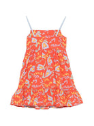 Abito per bambina Stella McCartney Kids arancione con stampa grafica all-over TY1C02 Z3438 426MC STELLA McCARTNEY KIDS 