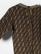 Tutina per neonati Fendi Kids marrone con motivo FF all-over BUL048 A3TE F0LMJ FENDI KIDS 