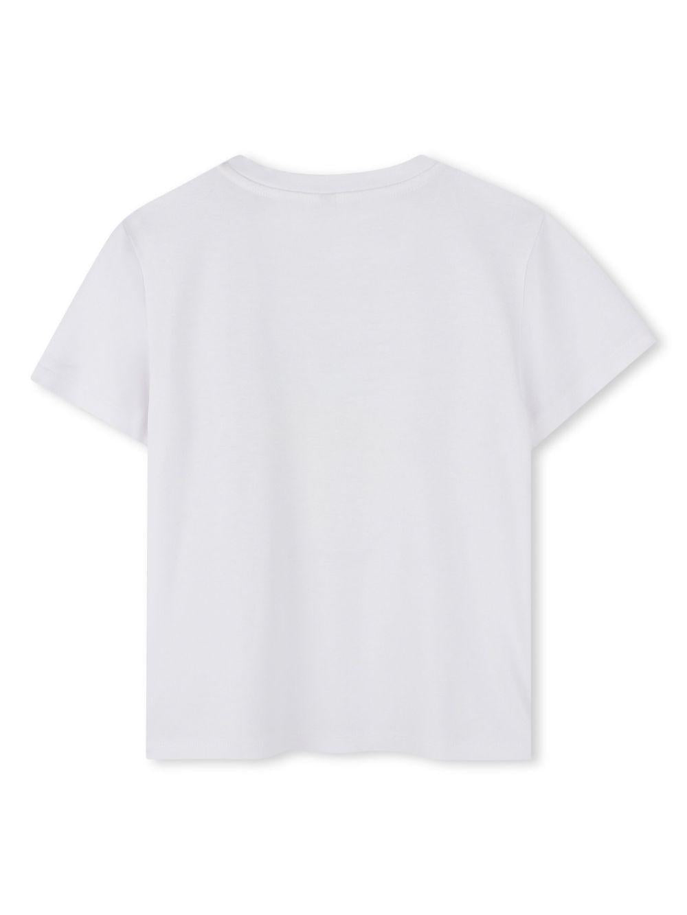 T-shirt con stampa per bambino Dkny Kids bianco con scollo rotondo D62305 560 DKNY KIDS 