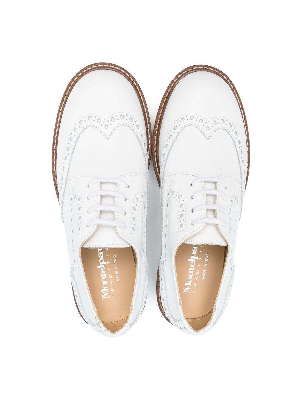 Brogues per bambino Andrea Montelpare bianche con dettaglio traforato MT19904 VAR1 MONTELPARE TRADITION KIDS 