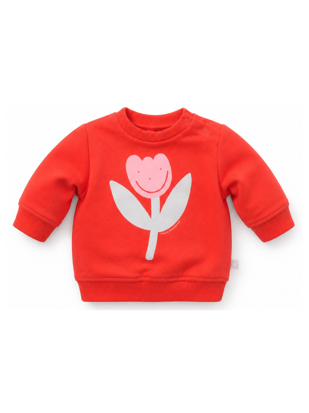 Felpa per bambina Stella McCartney Kids rossa con stampa fiore sul davanti TY4080 Z0499 426 STELLA McCARTNEY KIDS 