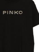 T-shirt per bambina Pinko Kids bianca con dettaglio borchie KFTS051CJE017 0985 PINKO KIDS 