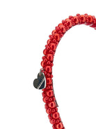 Cerchietto per bambina Monnalisa rosso con decorazione di perle 17G006 7759 0044 MONNALISA KIDS 