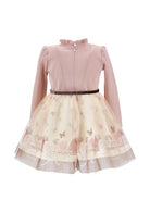 Abito per bambina Monnalisa Kids rosa con stampa a fiori 11H913 8621 0684 MONNALISA KIDS 