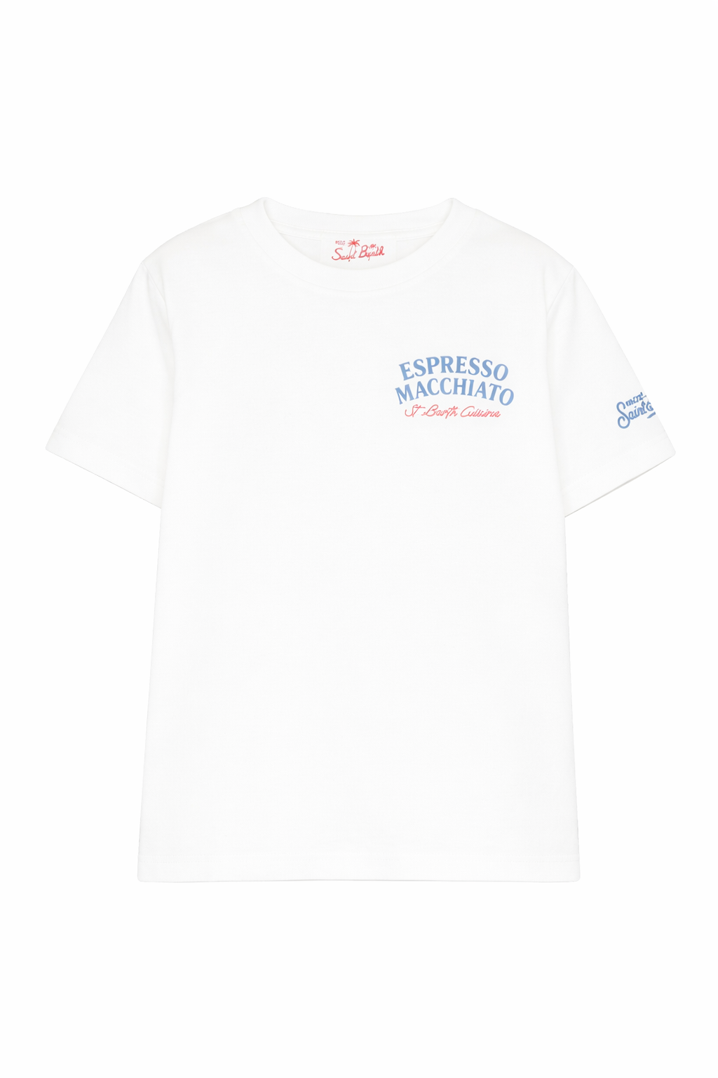 T-shirt per bambino MC2 Saint Barth Kids bianca con scollo rotondo PRL0001 02005L MC2 ST. BARTH KIDS 