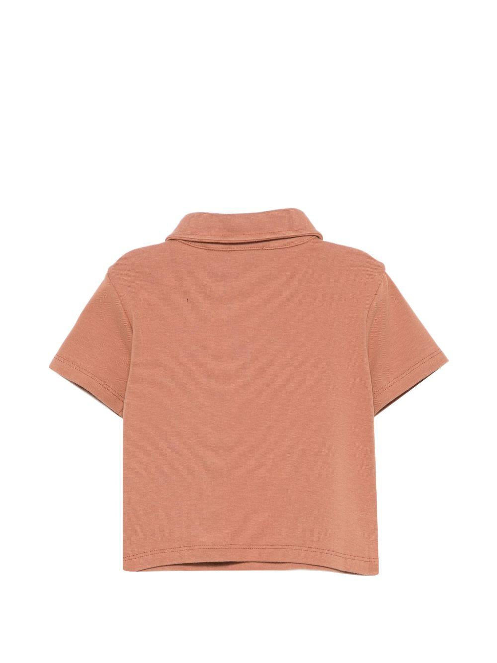 T-shirt per neonato Donsje marrone con ricamo cagnolino 4098703 00100 DONSJE KIDS 