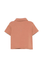 T-shirt per neonato Donsje marrone con ricamo cagnolino 4098703 00100 DONSJE KIDS 
