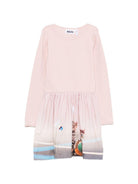 Abito per bambina Molo Kids rosa con stampa grafica animali 2W26E207 5799 MOLO KIDS 