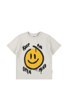 T-shirt per bambino Molo Kids grigia con stampa grafica 1W26A208 8553 MOLO KIDS 
