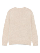 Maglione per bambina MC2 Saint Barth Kids beige con scritta ricamata sul davanti "Dolcemente complicata" PRC0001 00670I MC2 ST. BARTH KIDS 