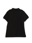 Polo per bambino Moschino Kids nero con targhetta logo HTM03YLFA09 60100 MOSCHINO KIDS 