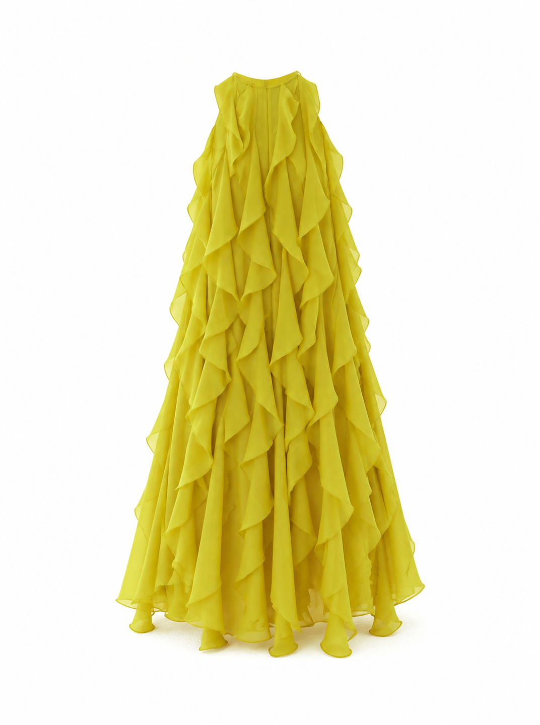 Abito per bambina Maison Ava Kids giallo con design drappeggiante MA SS26 GC25 MUSTARD MAISON AVA KIDS 