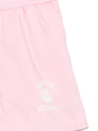 Shorts per bambina MSGM Kids rosa con logo sul davanti S6MSJGSH022 MS076 MSGM KIDS 