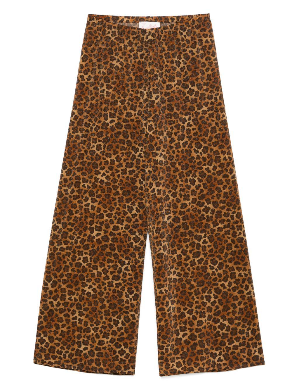 Pantaloni Amalia da donna MC2 Saint barth marrone con stampa animalier AML001 00091L MC2 ST. BARTH 