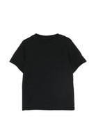 T-shirt per bambina MC2 Saint Barth Kids nero con toppa logo animalier ELLY001 03406L MC2 ST. BARTH KIDS 
