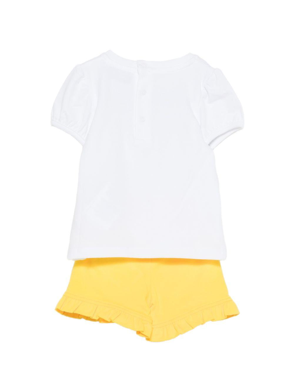 Set due pezzi per neonata Moschino Kids multicolore con stampa orsetto MBG01OLBA00 82673 MOSCHINO KIDS 